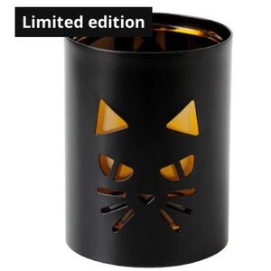 KUSTFYR Lantern for tealight, cat, 4x3 "